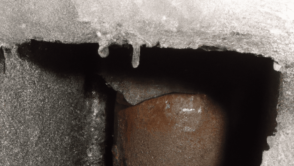 Ice frozen on exterior furnace exhaust